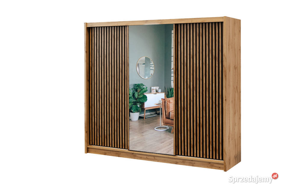 Szafa przesuwna London 250x215x61 lamele lustro łódzkie Wieruszów