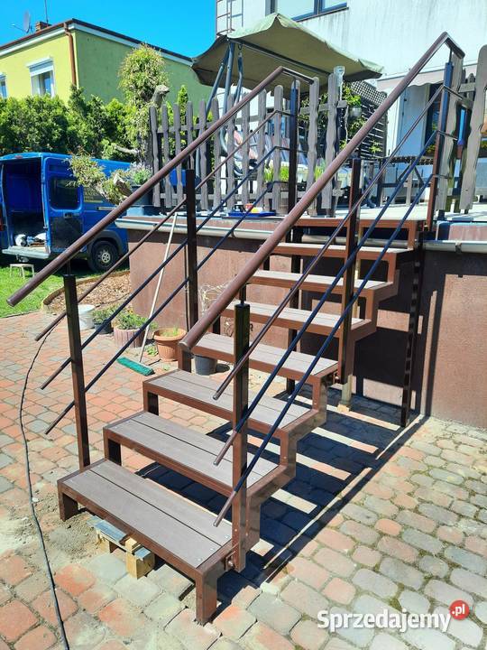 Schody tarasowe schody wejściowe schody loft metal Poznań