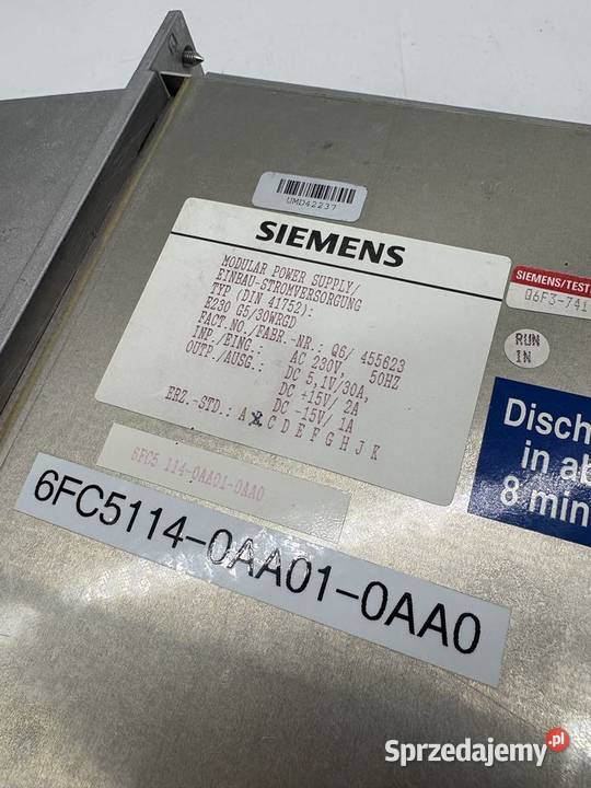 Siemens 6FC51140AA010AA0 Power Supply Pozostałe mazowieckie Warszawa