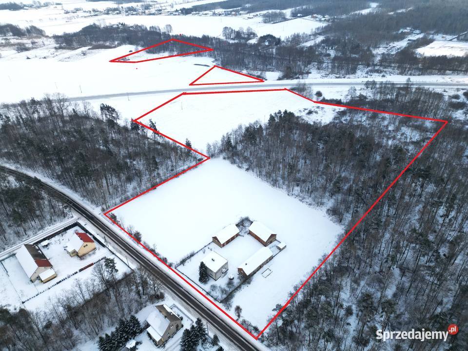 Działki ranczo gospodarstwo dom 64 ha las staw Rozterk