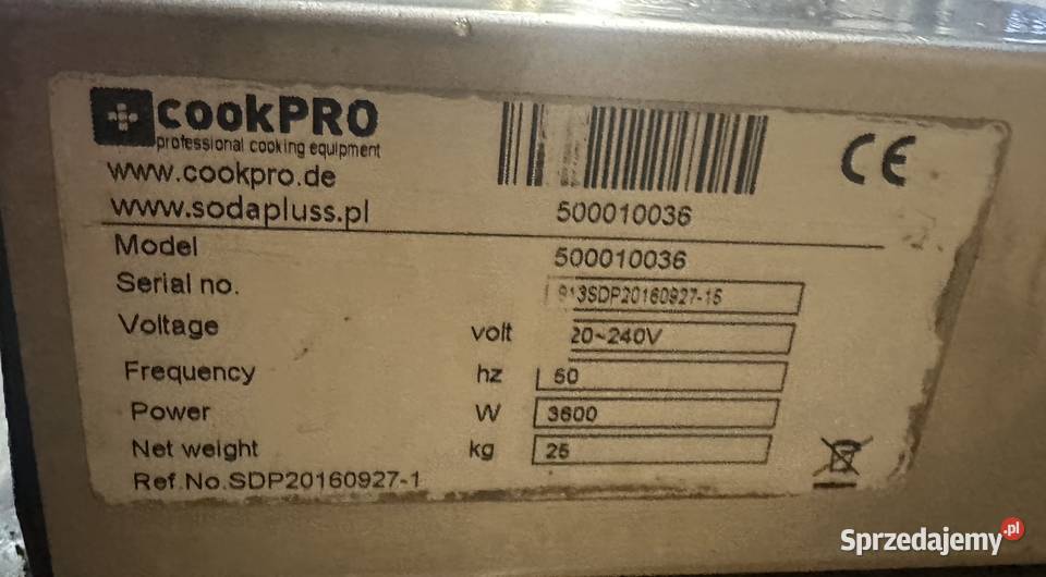 Grill kontaktowy gastronomiczny 3600W cookPRO Słupia Kapitulna