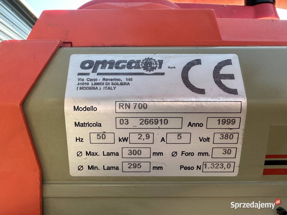 941 Piła radialna OMGA RN700 automatyczna CNC lubelskie Łabuńki Pierwsze