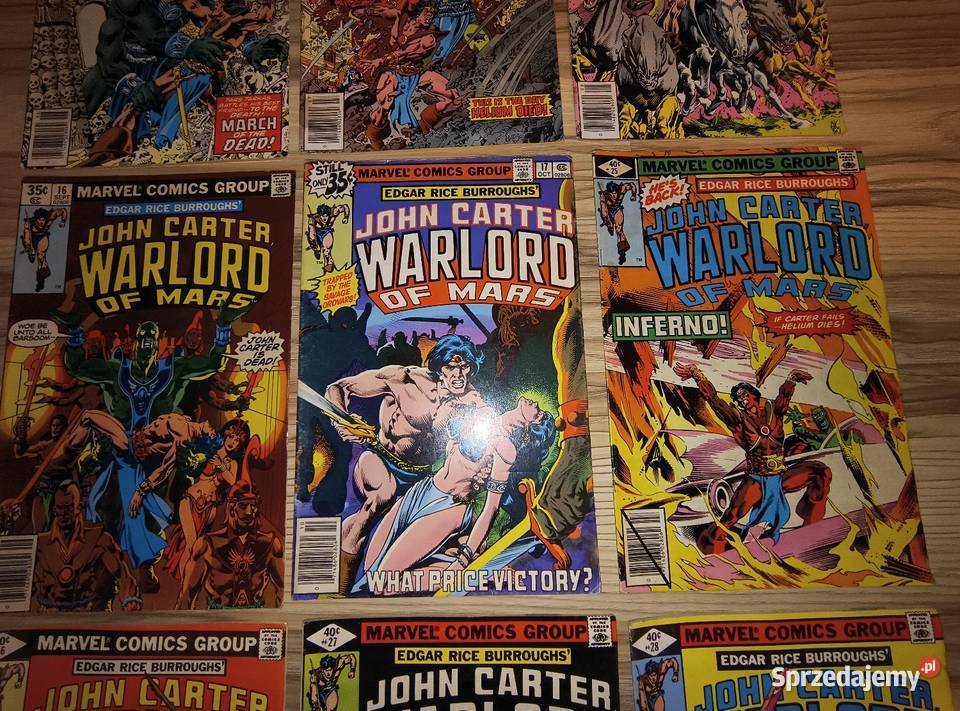 John Carter Warlord of Mars komiks USA 1978 1979 Marynino