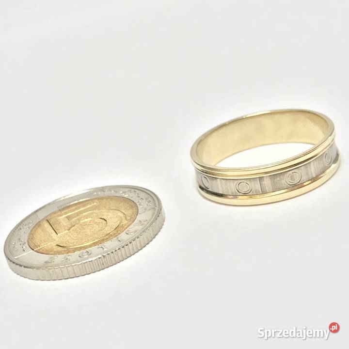 Złota OBRĄCZKA masywna męska 585 14K cudnie