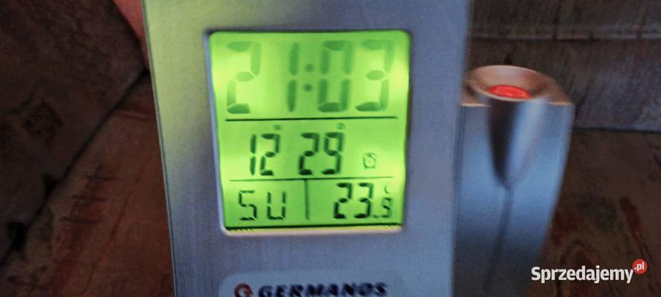 Zegar z rzutnikiemprojekcją czas temperatura stołowy Gliwice sprzedam