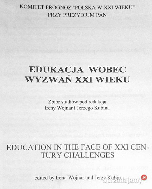 Edukacja wobec wyzwań XXI wieku Irena Wojnar Chełm