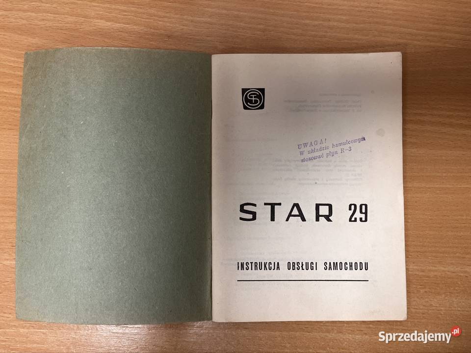 instrukcja obsługi samochodu ciężarowego Star 29 miękka Grudziądz sprzedam