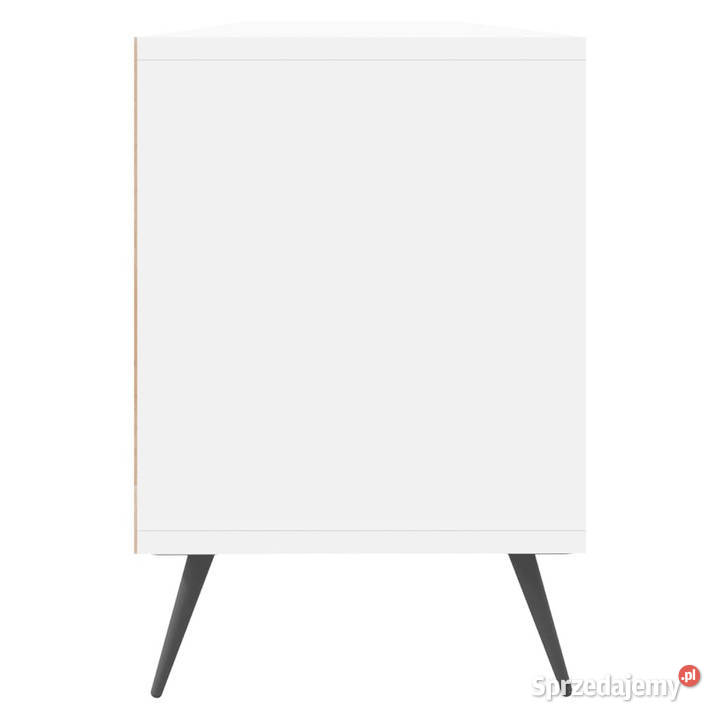Szafka pod TV biała 150x30x445 materiał RTV Dom i Ogród