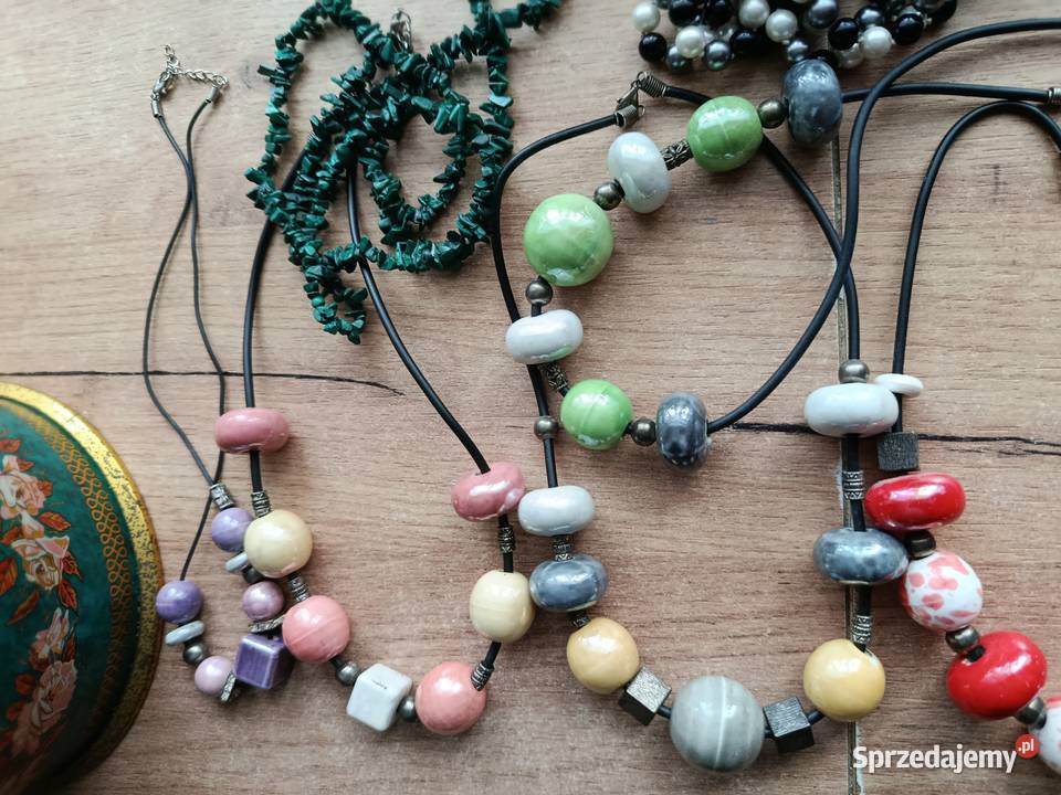 Korale ceramika sztuczne różne 1 sztukę Pozostałe Choszczno