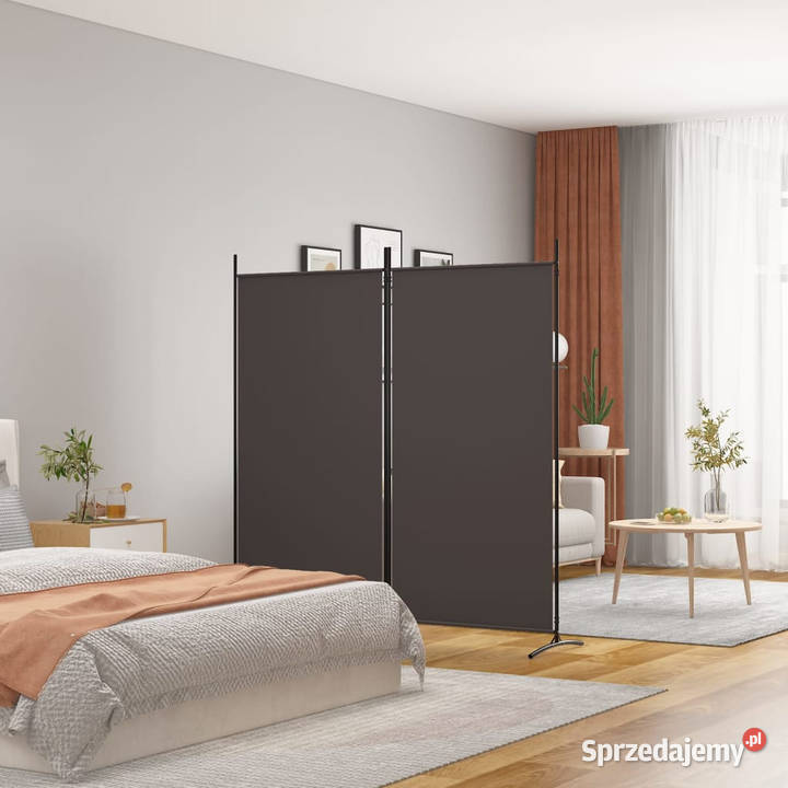 Parawan 2panelowy brązowy 175x180 tkanina Warszawa