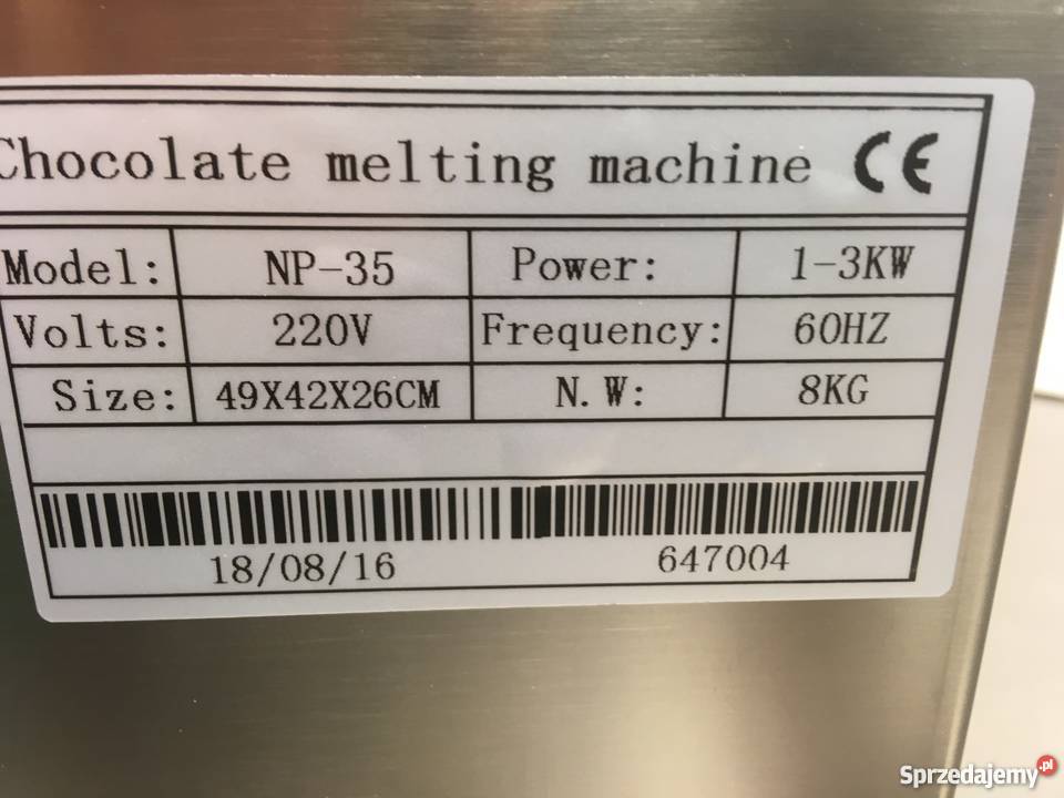 Czekoladziarka bemarkowa do rozpuszczania Zielonka