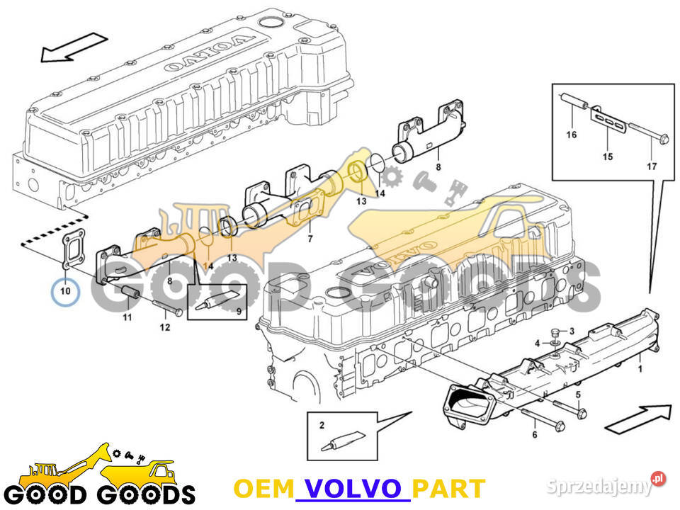 VOLVO USZCZELKA KOLEKTORA WYDECHOWEGO 8170959 mazowieckie Władysławów
