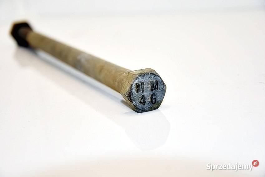 ŚRUBA STALOWA KONSTRUKCYJNA 330 mm FI16 MM 46 Sosnowiec