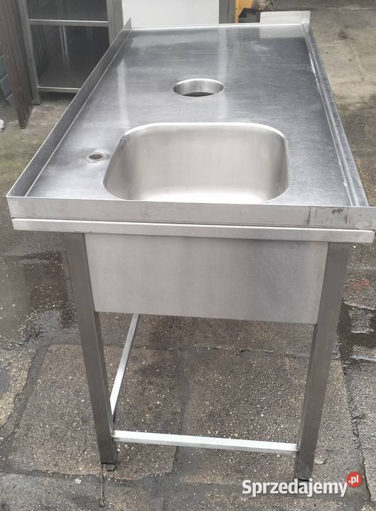 Zlew gastronomiczny 1komorowy z otworem na Słupia Kapitulna