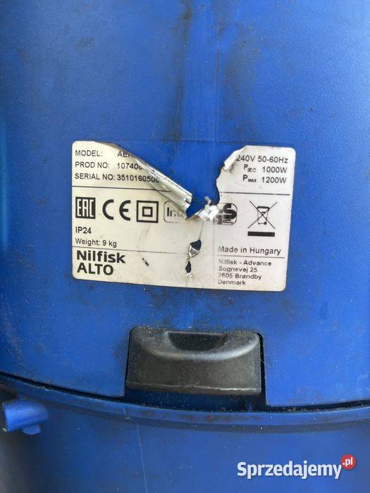 Odkurzacz przemysłowy Nilfisk 1200 W 25 L Tuliszków