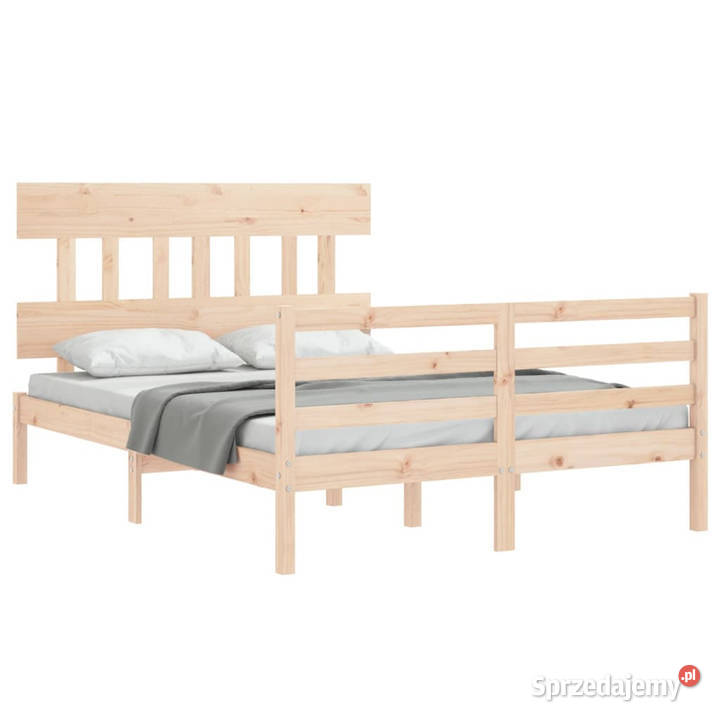 Rama łóżka z wezgłowiem lite drewno 120x200 sprzedam