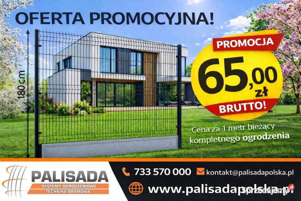 PROMOCJA OGRODZENIA PANELOWE 4 mm 180 m panele Olsztyn