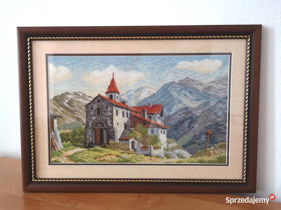 Obraz ręcznie haftowany Zamek na górskim szlaku mazowieckie Otrębusy
