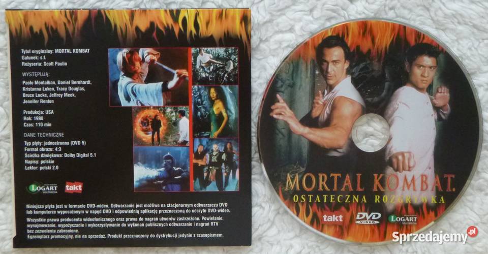 Film DVD Mortal Kombat ostateczna rozgrywka Warszawa