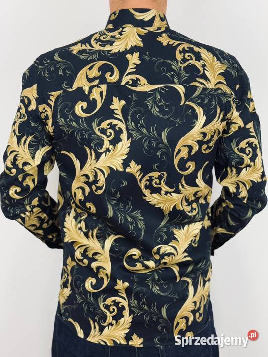 DANIEL BESSI Koszula męska fb125 czarna glamour Ostrów Wielkopolski