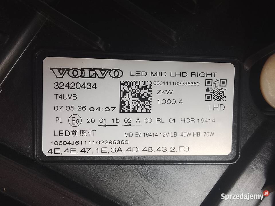 Lampy przednie XC60 2026