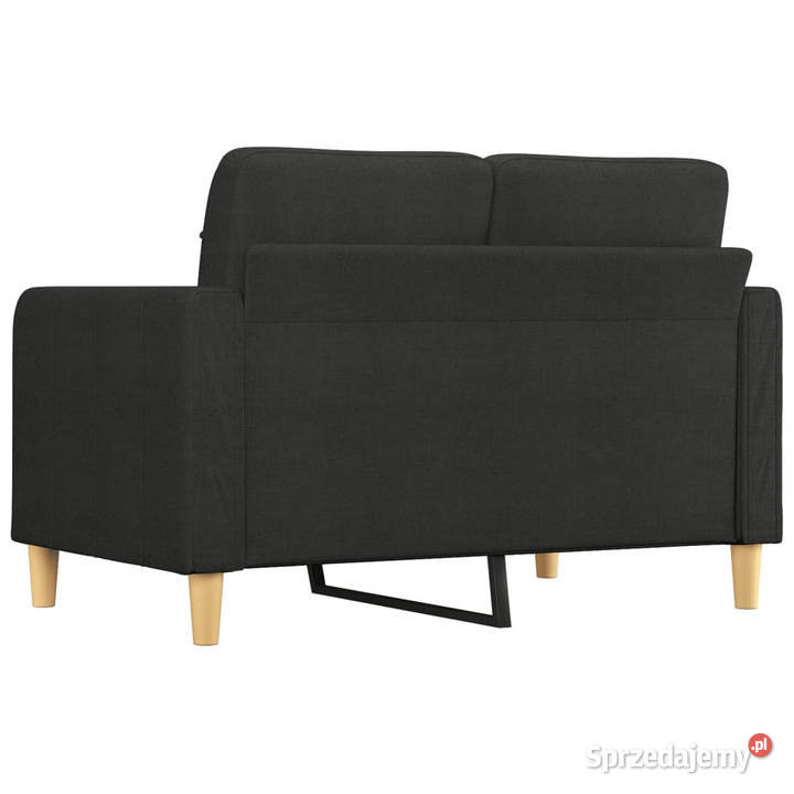 Sofa 2osobowa czarna 120 tapicerowana tkaniną