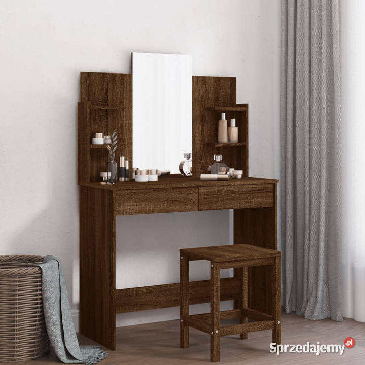 Toaletka z lustrem brązowy dąb 96x39x142 Warszawa sprzedam