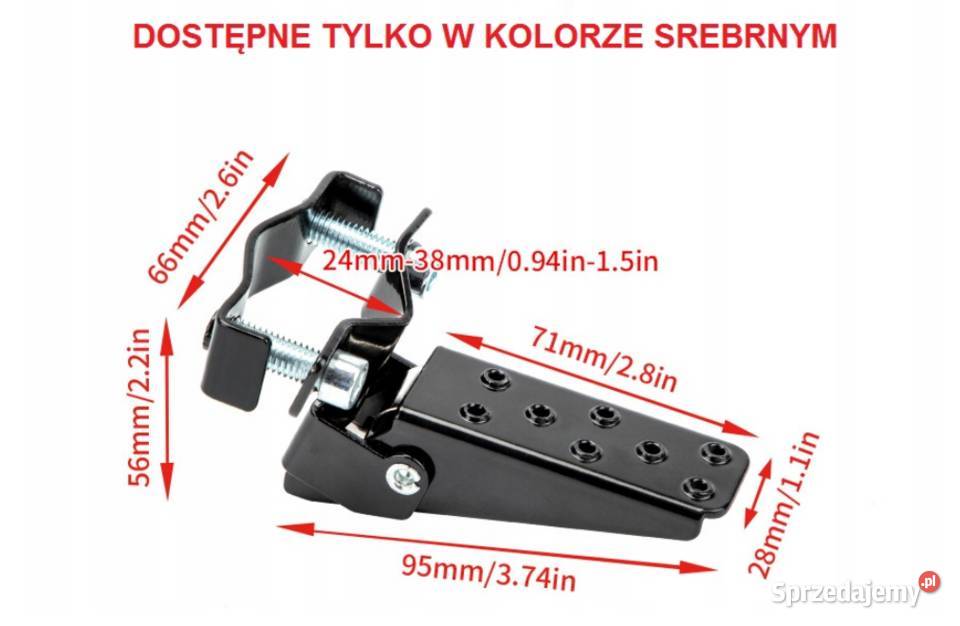 PODNÓŻKI STOPKI MOTOCYKLOWE UNIWERSALNE CROSS Mysłowice