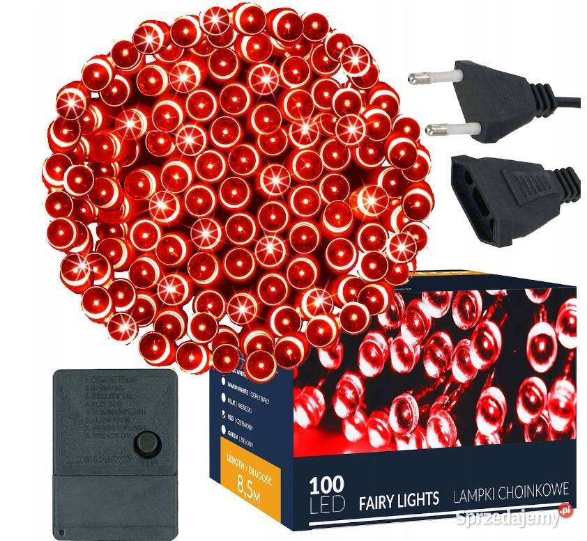 LAMPKI 100 LED NA CHOINKĘ ZEWWEW 85m CZERWONE dolnośląskie Wrocław