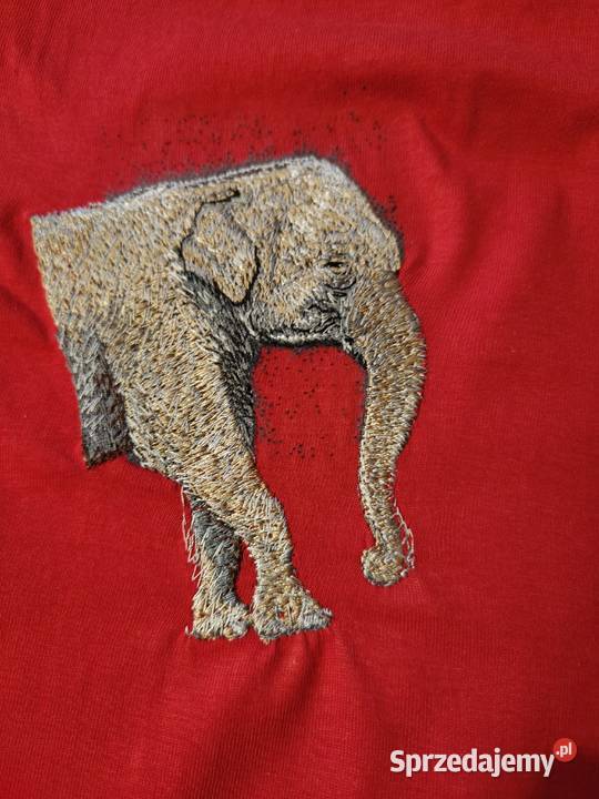 Tshirt bawełniany Lahti M czerwony haft