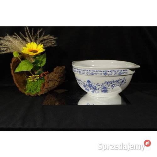 Porcelanowa misa z uchwytami Blue Onion Antyki, Sztuka, Kolekcje