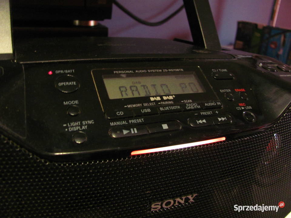 Radioodtwarzacz Sony ZSRS70BTB CDMP3audio INUSB łódzkie Łódź