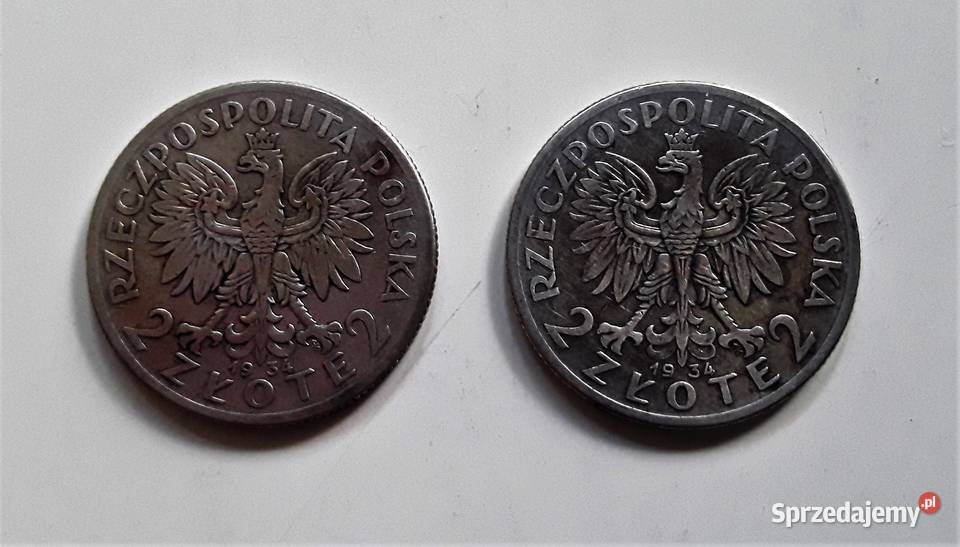 Monety srebrne 2 z 1933 i 1934 r srebro