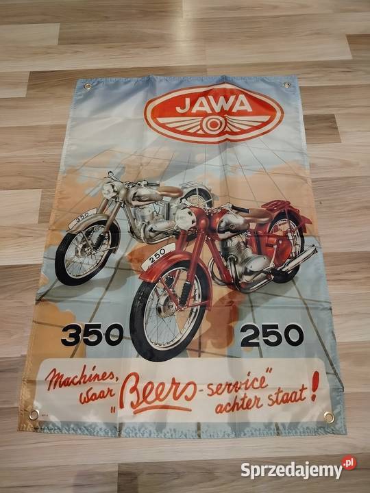 CZ350CZ175 Jawa 90x60 baner plakat do garażu Gadgety motoryzacyjne