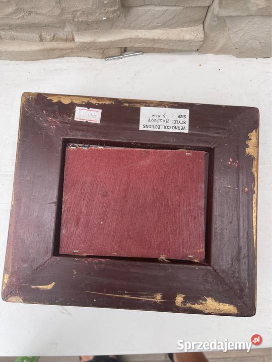 Obrazek malowany obraz drewniana rzeźbiona rama Kłodzko