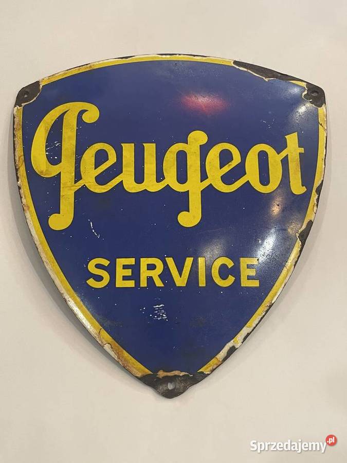 Emaliowana tablica reklamowa Peugeot Service