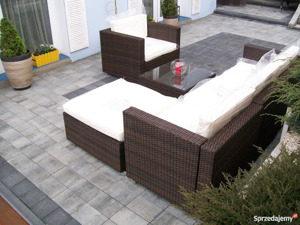 sofa fotel naroznik zestaw mebli technorattan