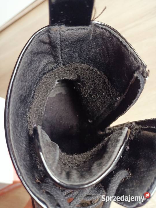 Buty botki trzewiki dziewczęce czarne Sznurowadła mazowieckie Płock sprzedam