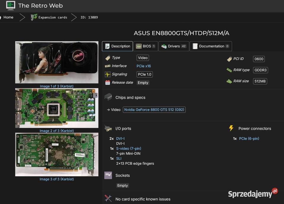Karta graficzna Asus GeForce 8800GTS 512 MB Karty graficzne