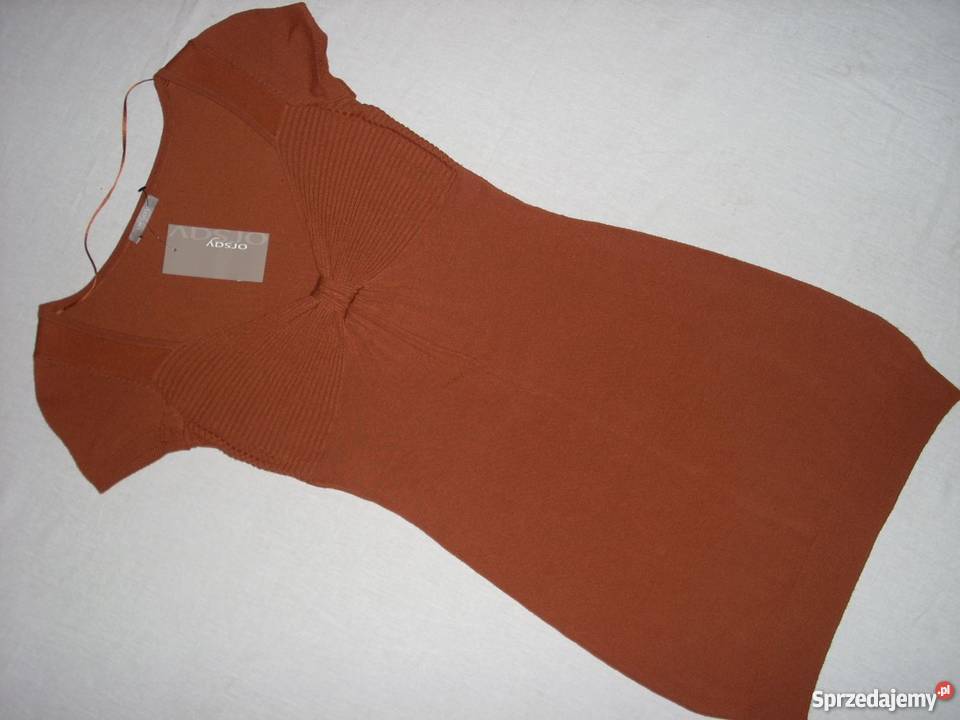 Nowa Karmelowa sukienka Dzianinowa Orsay 34 XS Nowy Sącz sprzedam