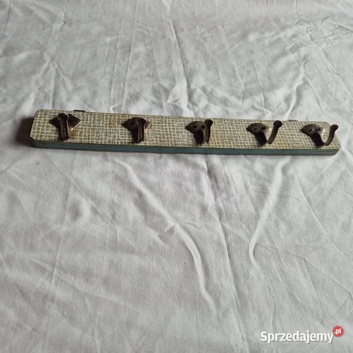 Wieszak prl vintage kuchnia 1960 z PRLu szaro Brzesko