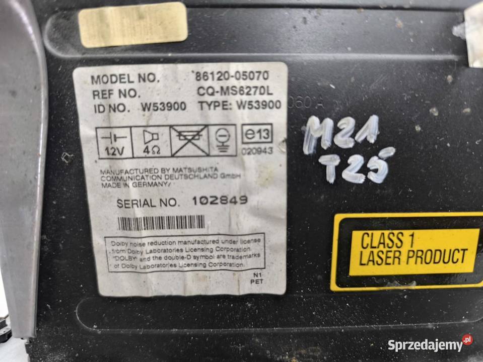 RADIO CD TOYOTA AVENSIS II T25 18 8612005070 Sprzęt audio fabryczny
