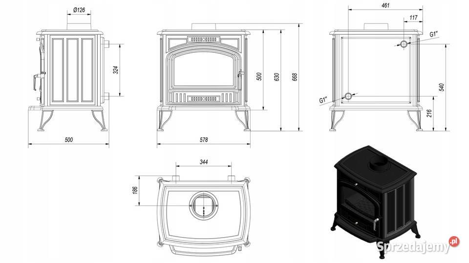 PIEC ŻELIWNY KOZA K6 PIECYK WOLNOSTOJĄCY ŻELIWO małopolskie sprzedam