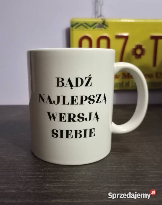 Foto Kubek motywujący z tekstem zdjęciem Bądź Łódź