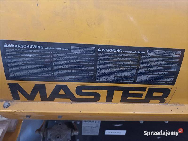 Nagrzewnica olejowa Master BV 290E 81 kW używana Pozostałe Maniowy sprzedam