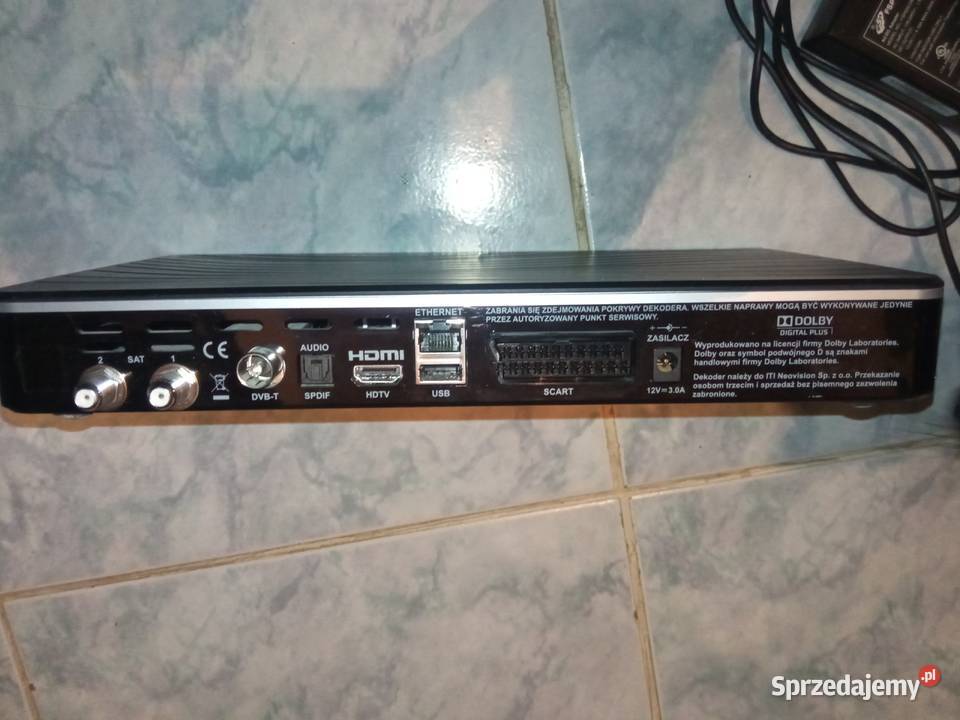 Dekoder NC dysk 500 GB ładowarka karta Szczecin