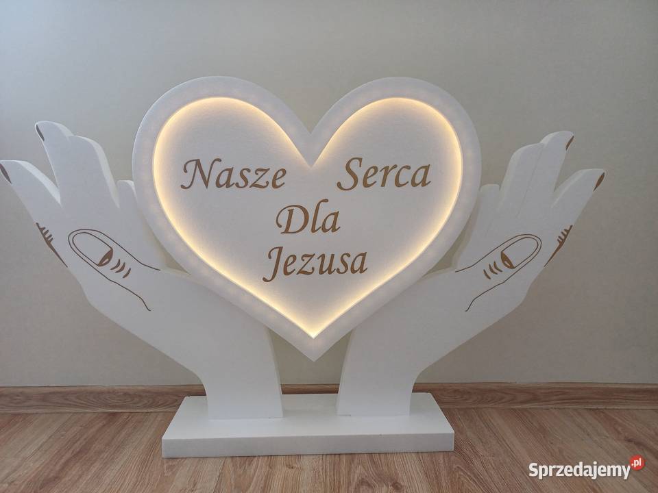 Serce z oświetleniem led dłonie dekoracja Dobrzyca sprzedam