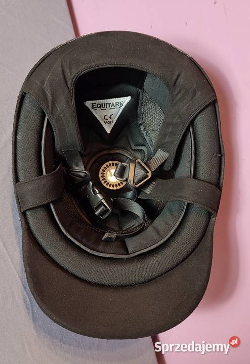 Kask jeździecki z brokatem rozmiar 57 czarny
