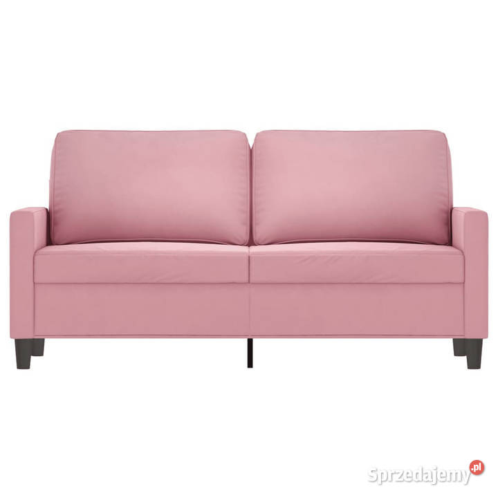 Sofa 2osobowa różowy 140 tapicerowana aksamitem
