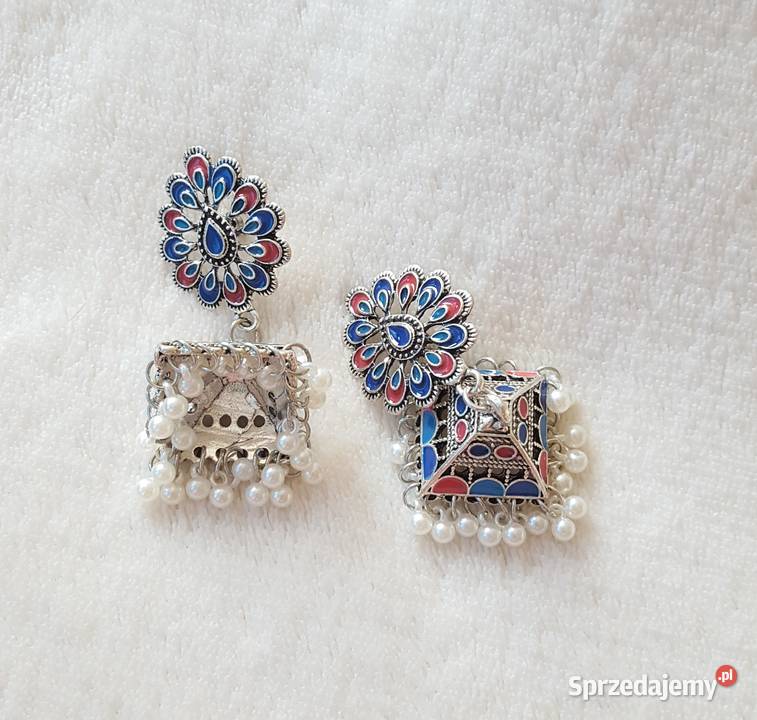 Nowe kolczyki indyjskie azjatyckie jhumki kolor zachodniopomorskie Szczecin